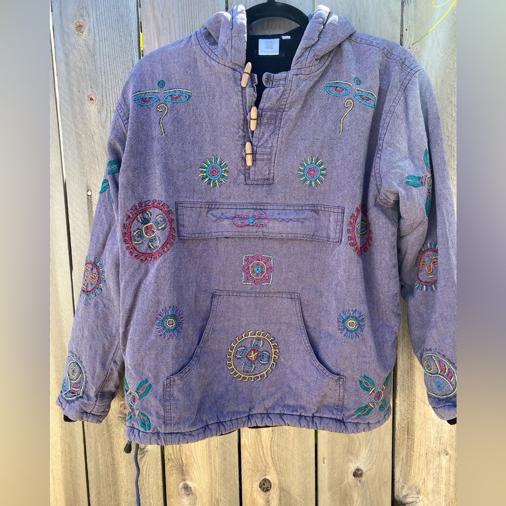 Everest Handmade Embroidered Pullover Boho Hoodie